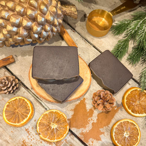 Natural Cocoa Soap - Handcrafted the traditional way with pure oils and natural cocoa powder for a creamy, nourishing cleanse. Rustic heritage, modern luxury.