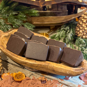 Natural Cocoa Soap - Handcrafted the traditional way with pure oils and natural cocoa powder for a creamy, nourishing cleanse. Rustic heritage, modern luxury.