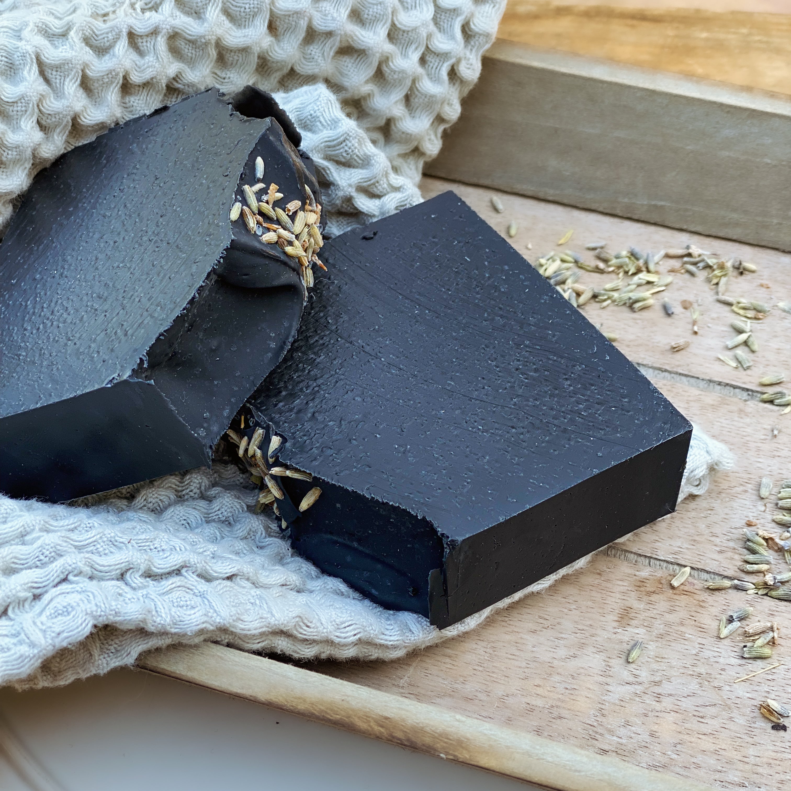 Hampshire Detox Soap - Deep Cleansing Activated Charcoal Soap with a Medicated Blend of Lavender and Tea Tree Essential Oils